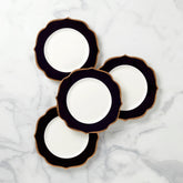 Contempo Luxe Black Accent Plates, Set Of 4